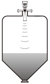 棒式雷達(dá)物位計(jì)錐形罐安裝示意圖